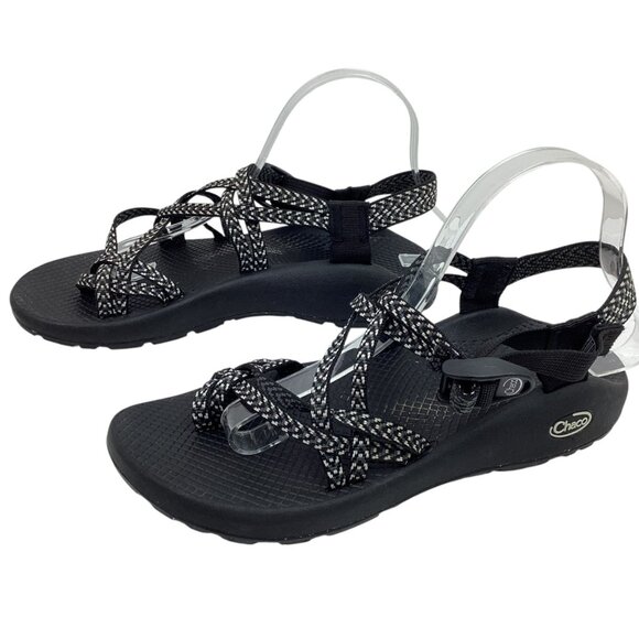 Chaco Z Cloud X2 Strappy Womens 9 Black & White Performance Sandals - Picture 1 of 11